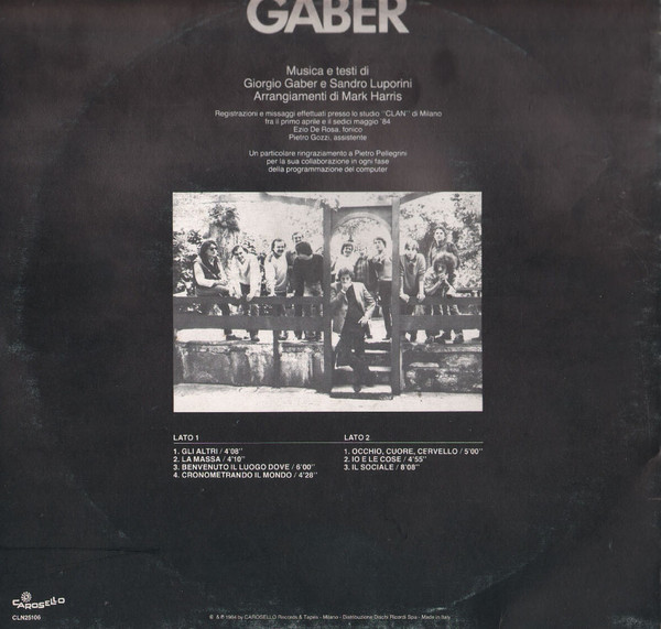 Giorgio Gaber - Gaber | Carosello (CLN 25106) - 2 Giorgio Gaber - Gaber | Carosello (CLN 25106) - 2