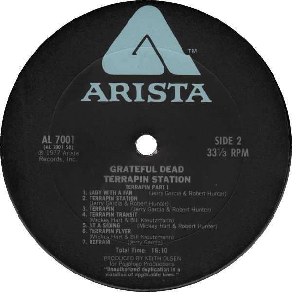 The Grateful Dead - Terrapin Station | Arista (AL 7001) - 4 The Grateful Dead - Terrapin Station | Arista (AL 7001) - 4