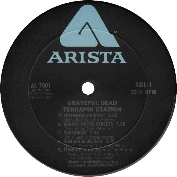 The Grateful Dead - Terrapin Station | Arista (AL 7001) - 3 The Grateful Dead - Terrapin Station | Arista (AL 7001) - 3