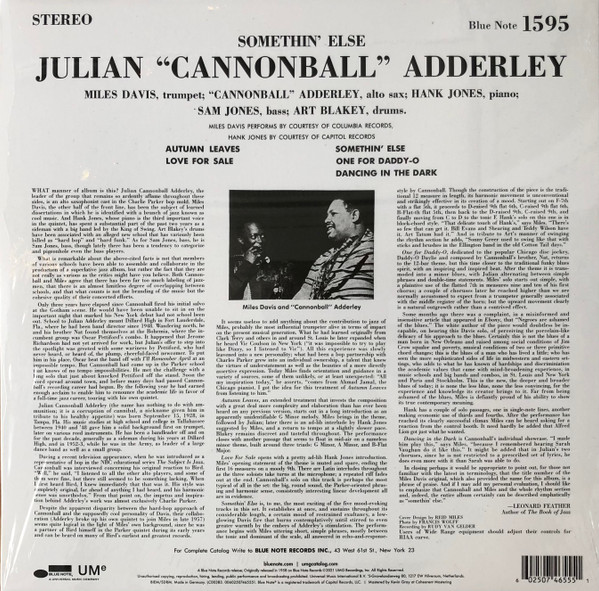 Cannonball Adderley - Somethin' Else | UMe (0746555) - 2