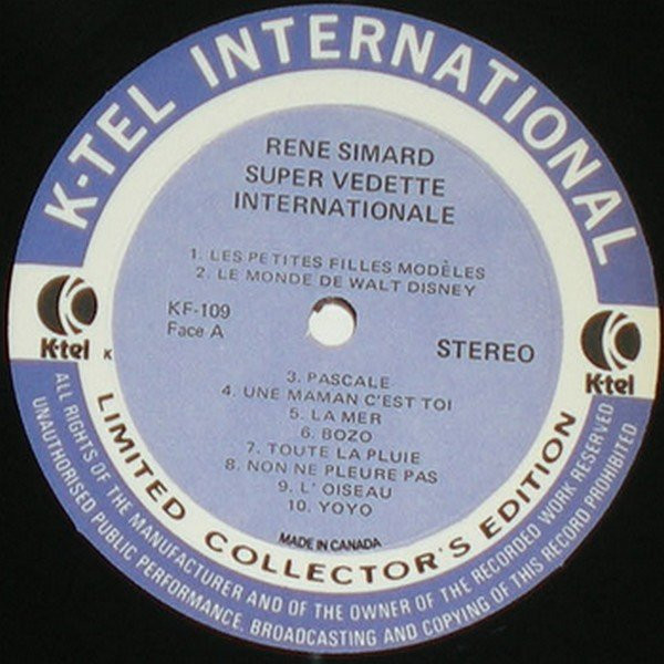 René Simard - Super Vedette Internationale - 21 Super Succès | K-Tel (KF-109) - 3 René Simard - Super Vedette Internationale - 21 Super Succès | K-Tel (KF-109) - 3