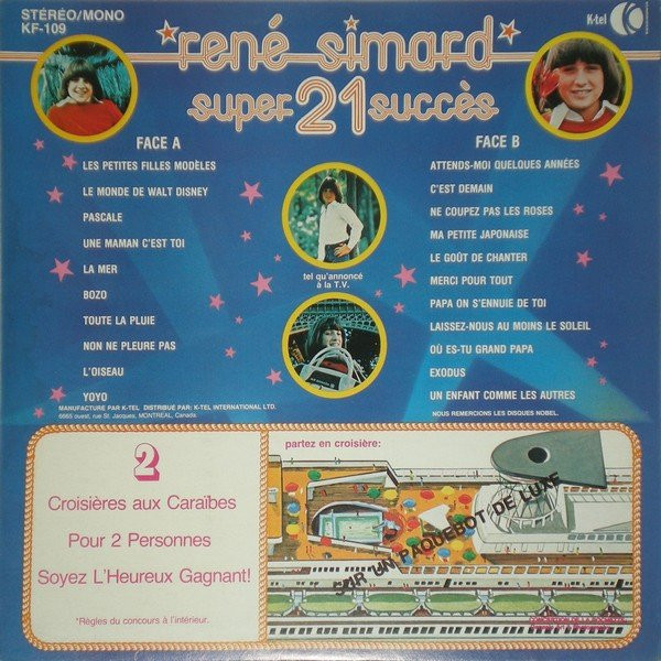 René Simard - Super Vedette Internationale - 21 Super Succès | K-Tel (KF-109) - 2 René Simard - Super Vedette Internationale - 21 Super Succès | K-Tel (KF-109) - 2