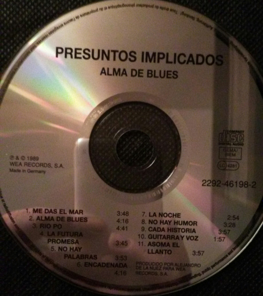Presuntos Implicados - Alma De Blues | WEA (2292-46198-2) - 3