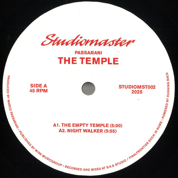 Marco Passarani - The Temple | Studiomaster (STUDIOMST002)