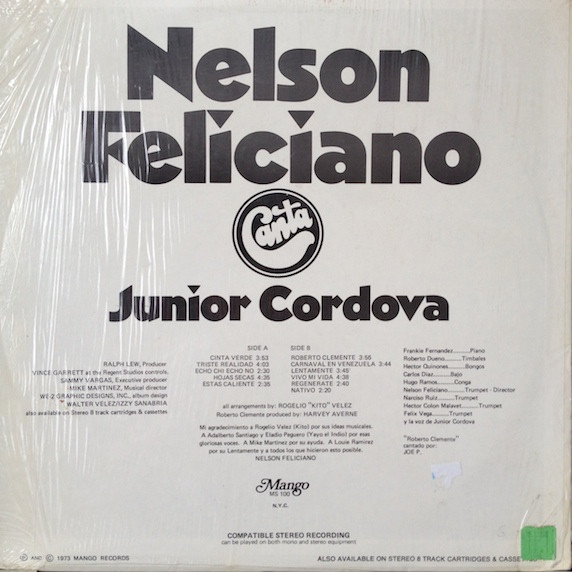 Nelson Feliciano Orchestra , Junior Cordova - Canta: Junior Cordova | Mango (MS-100) - 2 Nelson Feliciano Orchestra , Junior Cordova - Canta: Junior Cordova | Mango (MS-100) - 2