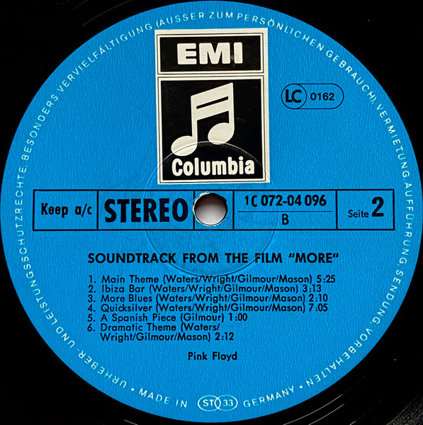 Pink Floyd - Soundtrack From The Film "More" | Columbia (1C 072 - 04 096) - 4 Pink Floyd - Soundtrack From The Film "More" | Columbia (1C 072 - 04 096) - 4
