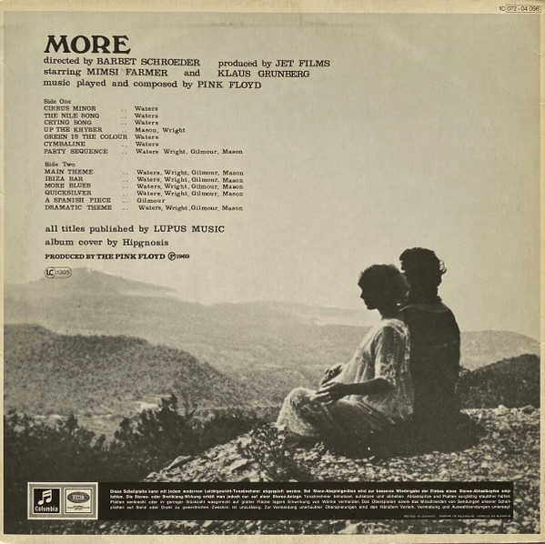 Pink Floyd - Soundtrack From The Film "More" | Columbia (1C 072 - 04 096) - 2 Pink Floyd - Soundtrack From The Film "More" | Columbia (1C 072 - 04 096) - 2