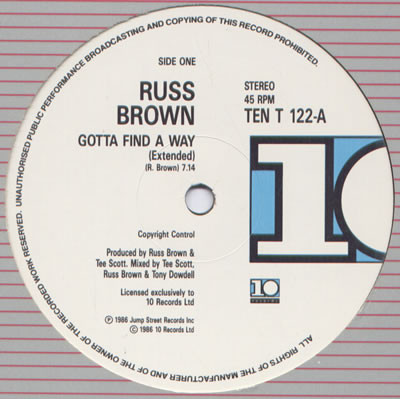 Russ Brown - Gotta Find A Way | 10 Records (TEN T 122)