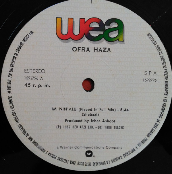 Ofra Haza - Im Nin'Alu | WEA (1592796) - 2