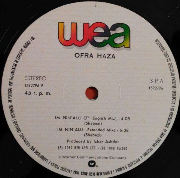 Ofra Haza - Im Nin'Alu | WEA (1592796) - 3