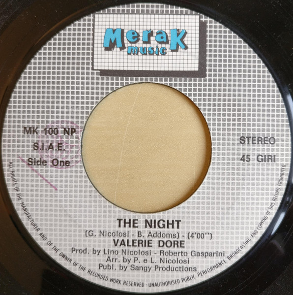 Valerie Dore - The Night | Merak Music (MK 100 NP) - 3