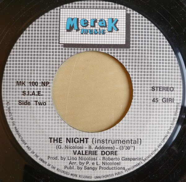 Valerie Dore - The Night | Merak Music (MK 100 NP) - 4