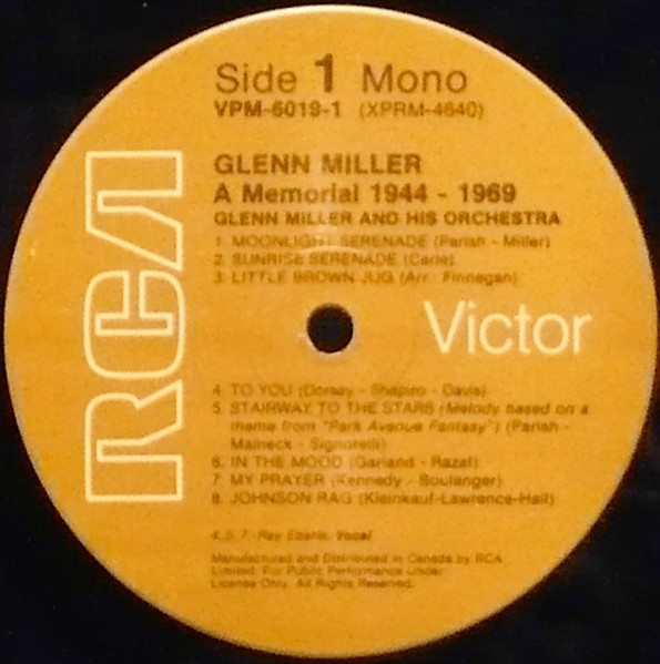 Glenn Miller And His Orchestra - Glenn Miller - A Memorial 1944-1969 | RCA Victor (VPM-6019) - 2 Glenn Miller And His Orchestra - Glenn Miller - A Memorial 1944-1969 | RCA Victor (VPM-6019) - 2