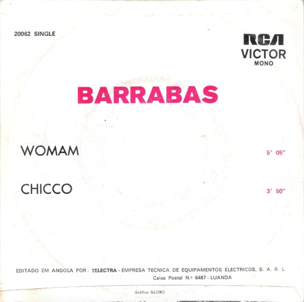 Barrabas - Woman / Chicco | RCA Victor (SIN 20062) - 2