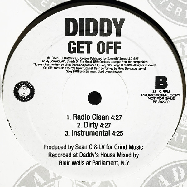 P. Diddy - Come To Me / Get Off | Bad Boy Entertainment (PR 302339)