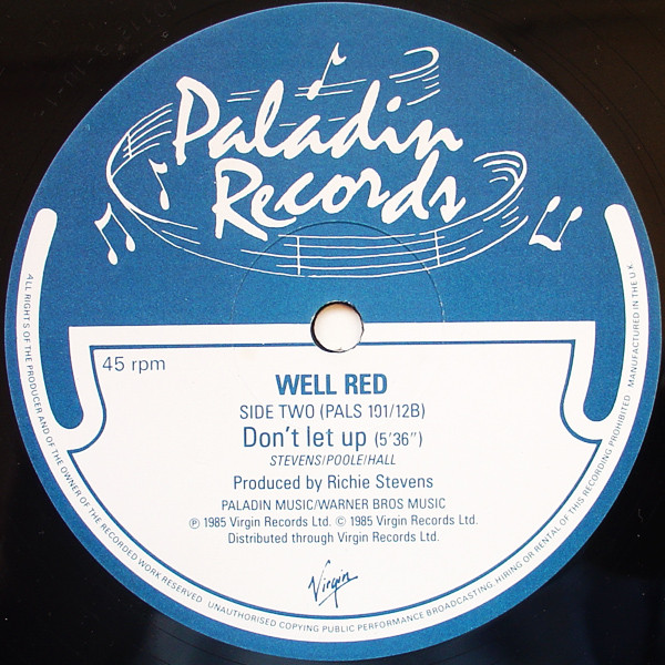 Well Red - Limit Of Your Loving | Paladin Records (Pals 101 -12) - 4 Well Red - Limit Of Your Loving | Paladin Records (Pals 101 -12) - 4