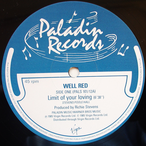 Well Red - Limit Of Your Loving | Paladin Records (Pals 101 -12) - 3 Well Red - Limit Of Your Loving | Paladin Records (Pals 101 -12) - 3
