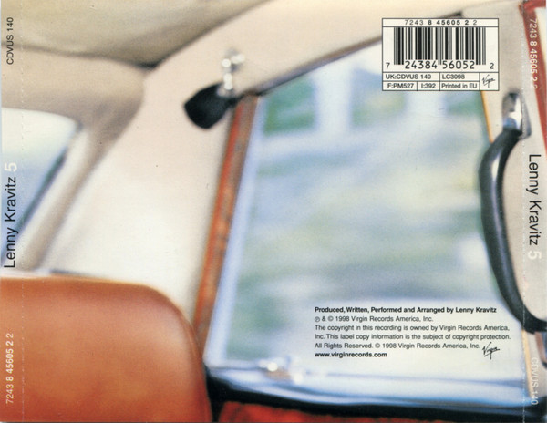Lenny Kravitz - 5 | Virgin (7243 8 45605 2 2) - 2