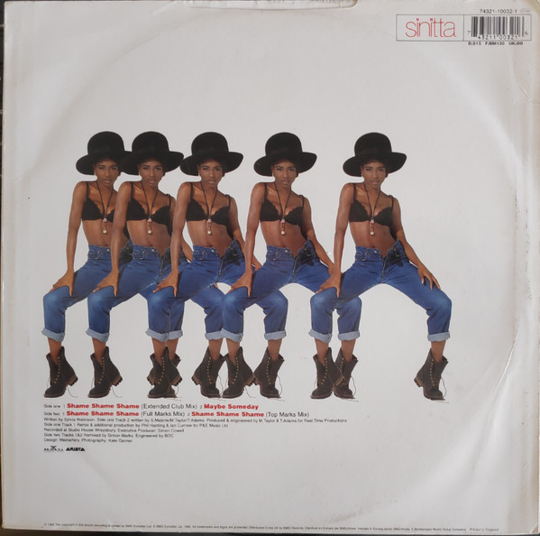Sinitta - Shame Shame Shame | Arista (74321-10032-1)