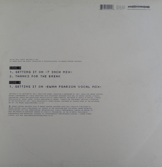 Only Child - Getting It On | Grand Central Records (GC 140) - 2