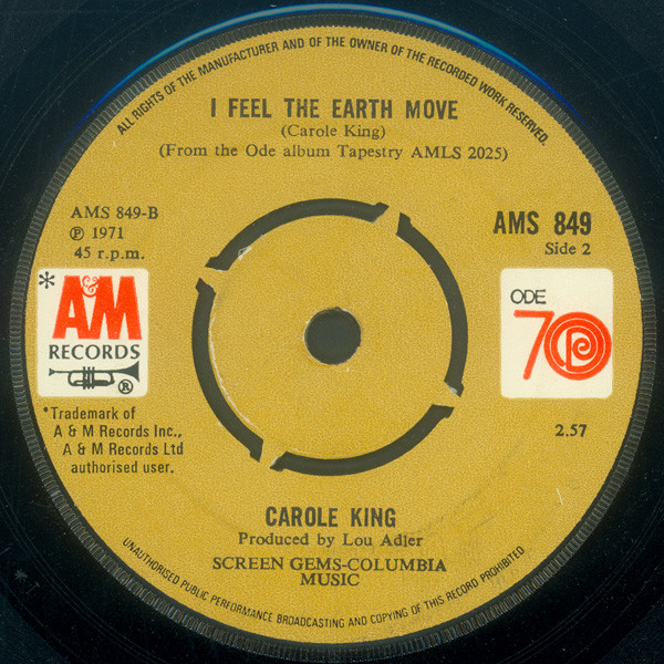 Carole King - It's Too Late | A&M Records (AMS 849) - 2