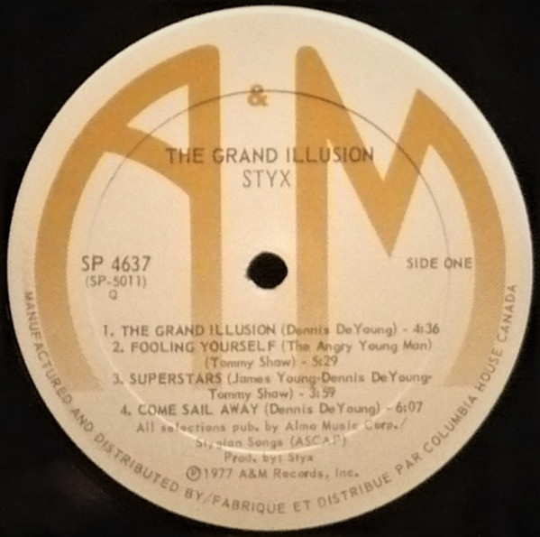 Styx - The Grand Illusion | A&M Records (SP-4637) - 3 Styx - The Grand Illusion | A&M Records (SP-4637) - 3