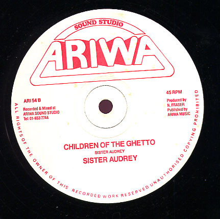 Sister Audrey - Happiness / Children Of The Ghetto | Ariwa (ARI 54)