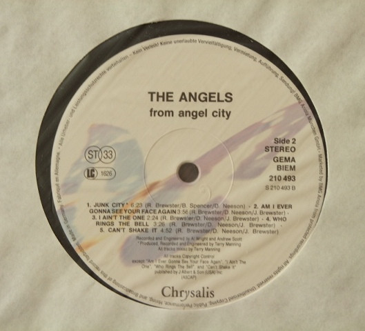 The Angels - Beyond Salvation | Chrysalis (210 493) - 4 The Angels - Beyond Salvation | Chrysalis (210 493) - 4