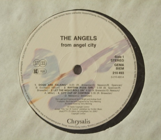 The Angels - Beyond Salvation | Chrysalis (210 493) - 3 The Angels - Beyond Salvation | Chrysalis (210 493) - 3