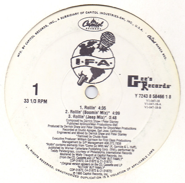 IFA - Rollin' | Capitol Records (Y 7243 8 58466 1 8) - 2 IFA - Rollin' | Capitol Records (Y 7243 8 58466 1 8) - 2