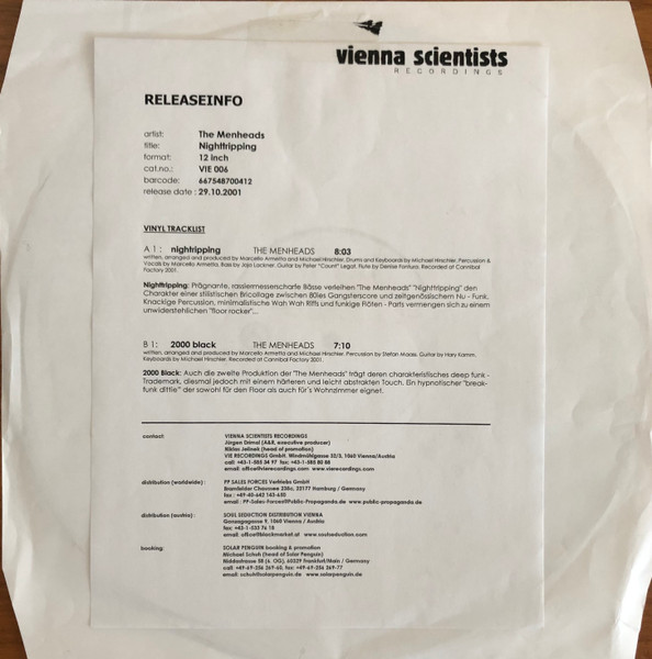 The Menheads - Nighttripping | Vienna Scientists Recordings (VIE 006) - 2 The Menheads - Nighttripping | Vienna Scientists Recordings (VIE 006) - 2
