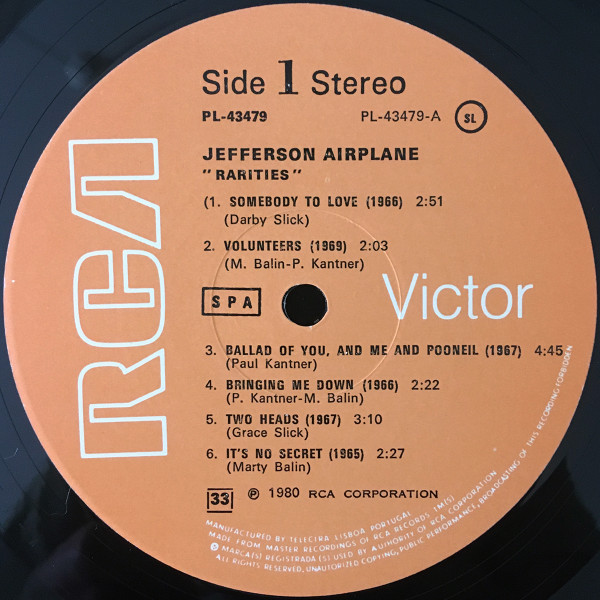Jefferson Airplane - Rarities | RCA Victor (PL-43479) - 3