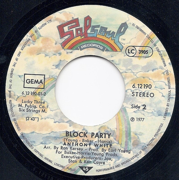 Anthony White - I Can't Turn You Loose / Block Party | Salsoul Records (6.12190) - 3