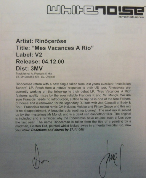 Rinôçérôse - Mes Vacances à Rio | V2 (VVR5015016P) - 2