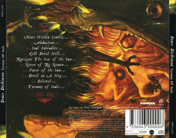 Bruce Dickinson - Tyranny Of Souls CD | Mayan Records (RIOT003CD) - 2 Bruce Dickinson - Tyranny Of Souls CD | Mayan Records (RIOT003CD) - 2