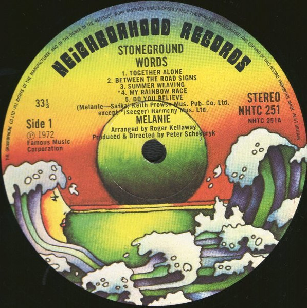 Melanie - Stoneground Words | Neighborhood Records (NHTC 251) - 4 Melanie - Stoneground Words | Neighborhood Records (NHTC 251) - 4