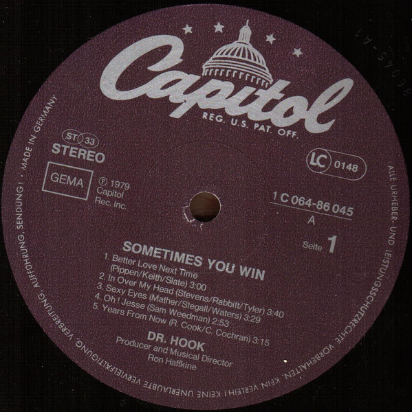 Dr. Hook - Sometimes You Win | Capitol Records (1C 064-86 045) - 3