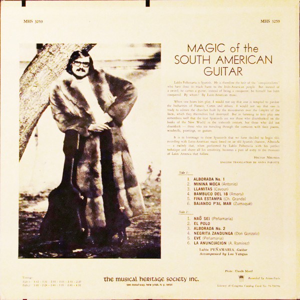Lubio Peñamaria - Magic Of The South American Guitar | Musical Heritage Society (MHS 3259) - 2 Lubio Peñamaria - Magic Of The South American Guitar | Musical Heritage Society (MHS 3259) - 2