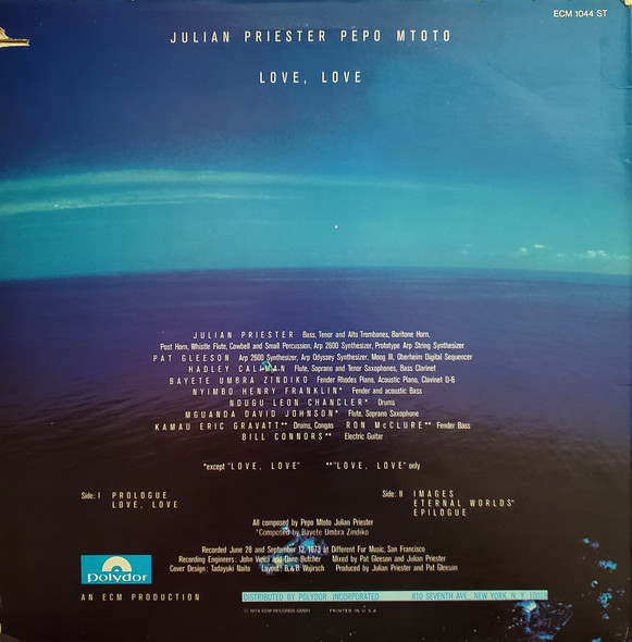 Julian Priester - Love, Love [Vinyl] | ECM Records (ECM 1044 ST) - 2