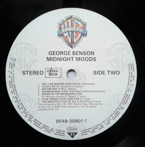 George Benson - Midnight Moods | Warner Bros. Records (9548-30801-1) - 4 George Benson - Midnight Moods | Warner Bros. Records (9548-30801-1) - 4
