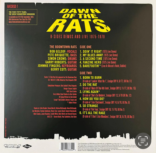 The Boomtown Rats - The Boomtown Rats in 'Dawn Of The Rats' (Demos, B-Sides And Live 1975-1979) | Universal Music Recordings (RATSRSD 1) - 3 The Boomtown Rats - The Boomtown Rats in 'Dawn Of The Rats' (Demos, B-Sides And Live 1975-1979) | Universal Music Recordings (RATSRSD 1) - 3
