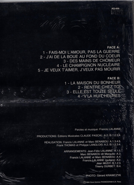 Francis Lalanne - Francis Lalanne | Kébec-Disc (KD-609) - 2 Francis Lalanne - Francis Lalanne | Kébec-Disc (KD-609) - 2