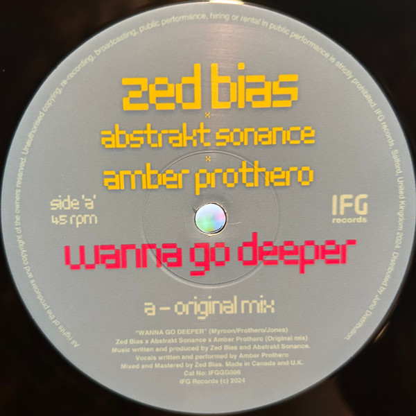 Zed Bias x Abstrakt Sonance x Amber Prothero - Wanna Go Deeper | IFG Records (IFGGG 006) - 3