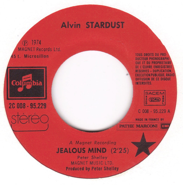 Alvin Stardust - Jealous Mind | Columbia (2C008-95229) - 3 Alvin Stardust - Jealous Mind | Columbia (2C008-95229) - 3