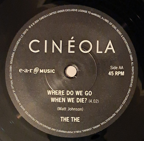The The - Risin' Above The Need / Where Do We Go When We Die? | Cinéola (0220336EMU) - 4 The The - Risin' Above The Need / Where Do We Go When We Die? | Cinéola (0220336EMU) - 4