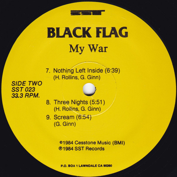 Black Flag - My War | SST Records (SST 023) - 4