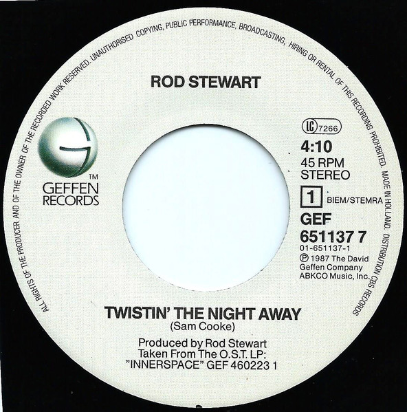 Rod Stewart - Twistin' The Night Away | Geffen Records (GEF 651137 7) - 3