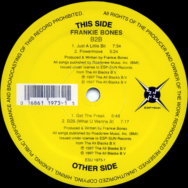 Frankie Bones - B2B EP | ESP-SUN Records (ESU 1973-1)