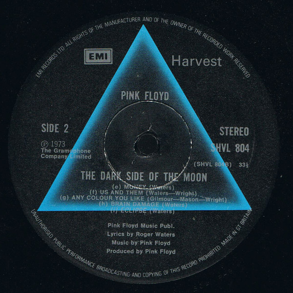 Pink Floyd - The Dark Side Of The Moon | Harvest (SHVL 804) - 4 Pink Floyd - The Dark Side Of The Moon | Harvest (SHVL 804) - 4