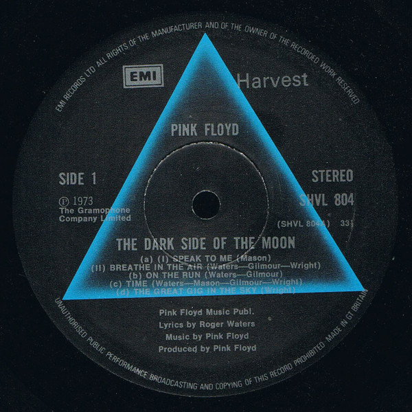Pink Floyd - The Dark Side Of The Moon | Harvest (SHVL 804) - 3 Pink Floyd - The Dark Side Of The Moon | Harvest (SHVL 804) - 3
